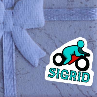 Motorbike Driver Sticker Sigrid Notebook Image