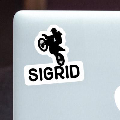 Sticker Motocross Rider Sigrid Laptop Image