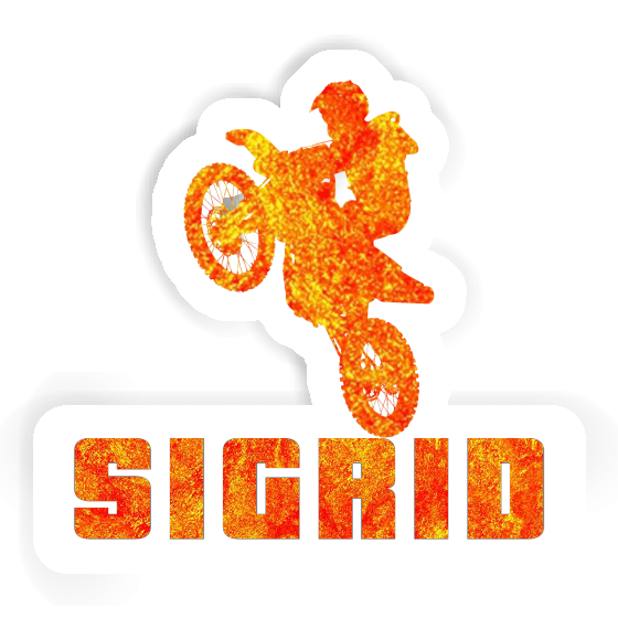 Motocross Rider Sticker Sigrid Notebook Image