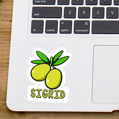 Sigrid Sticker Olive Laptop Image