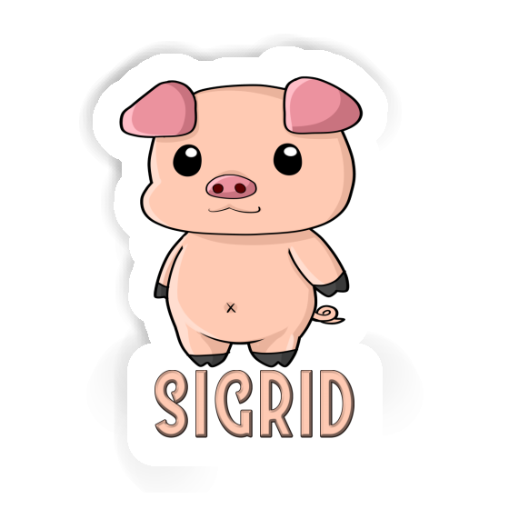 Schweinchen Aufkleber Sigrid Laptop Image