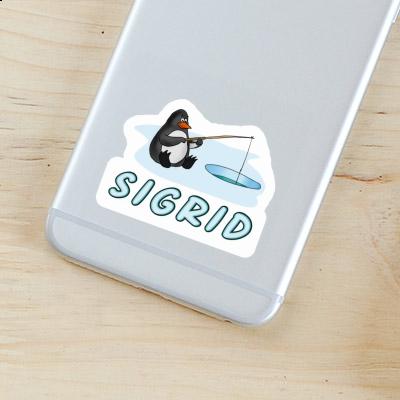 Sticker Sigrid Fishing Penguin Notebook Image