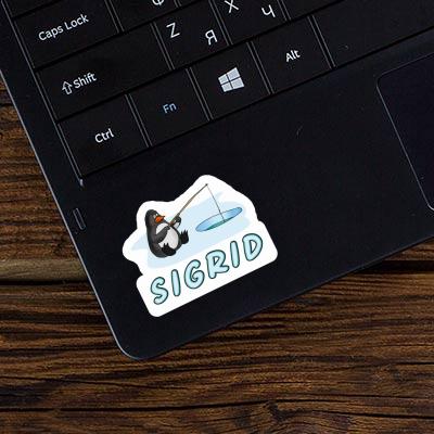 Sticker Sigrid Fishing Penguin Laptop Image
