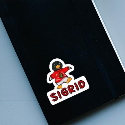 Sigrid Sticker Christmas Penguin Laptop Image