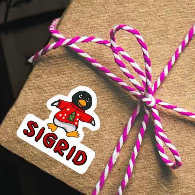 Sigrid Sticker Christmas Penguin Gift package Image