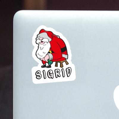 Sticker Sigrid Santa Claus Laptop Image