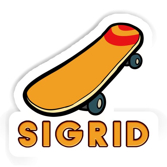 Sigrid Autocollant Skateboard Notebook Image