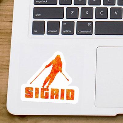Sticker Skier Sigrid Notebook Image