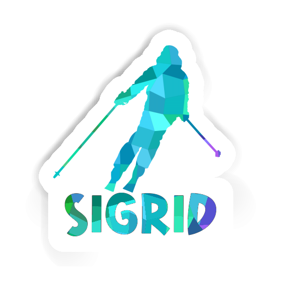 Skifahrerin Sticker Sigrid Laptop Image