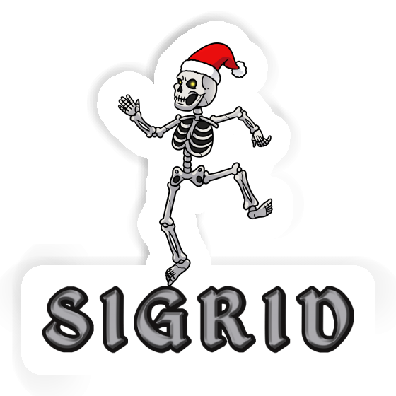 Christmas Skeleton Sticker Sigrid Notebook Image