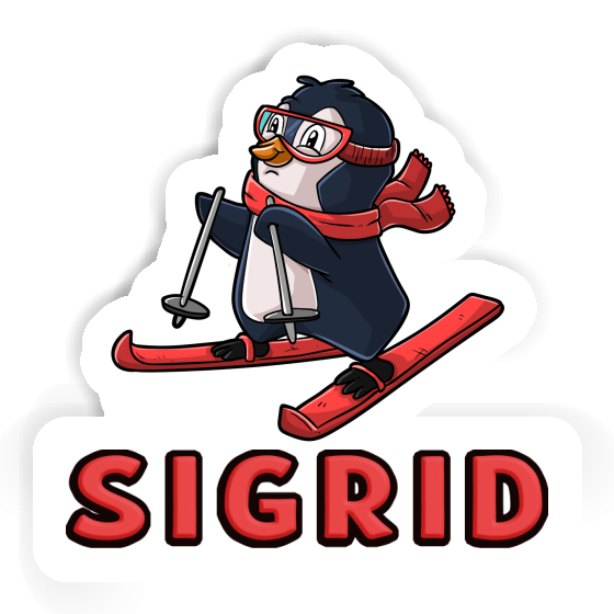 Skier Sticker Sigrid Laptop Image
