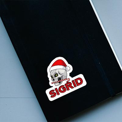 Aufkleber Weihnachtstotenkopf Sigrid Image