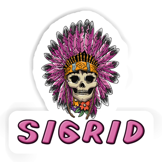 Sticker Womens Skull Sigrid Laptop Image