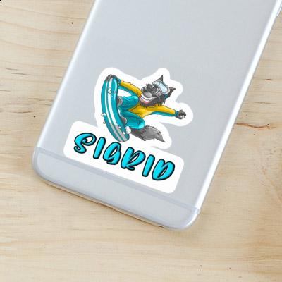 Sticker Sigrid Snowboarder Notebook Image