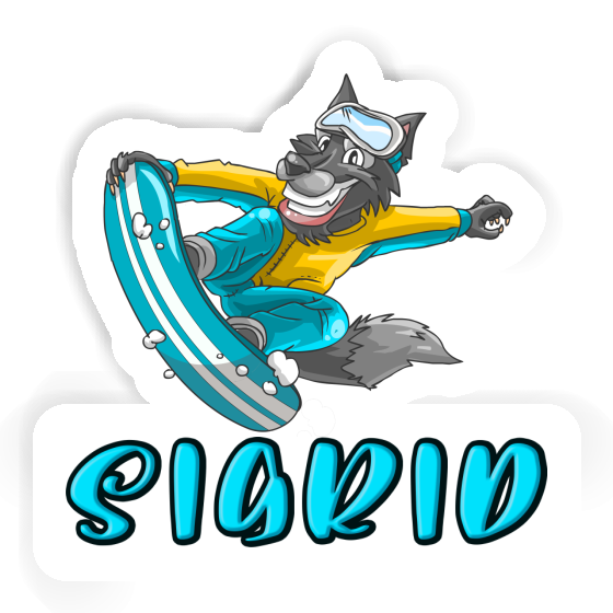 Sticker Sigrid Snowboarder Notebook Image