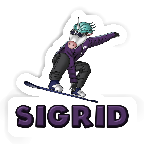 Sticker Snowboarderin Sigrid Notebook Image