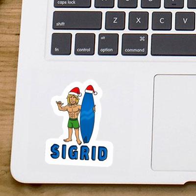Sticker Christmas Surfer Sigrid Laptop Image