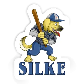 Sticker Silke Baseball Dog Image