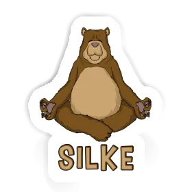 Yoga Bear Sticker Silke Image