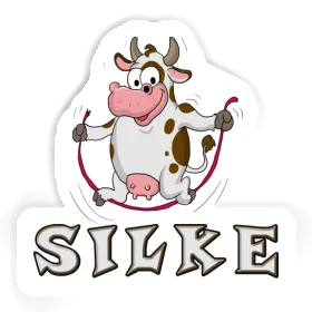 Skipping Ropes Cow Sticker Silke Image