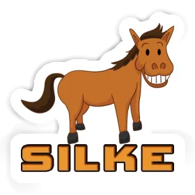 Grinning Horse Sticker Silke Image