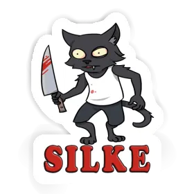 Silke Sticker Psycho Cat Image