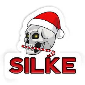 Sticker Silke Christmas Skull Image