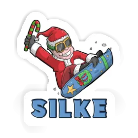 Sticker Silke Christmas Snowboarder Image