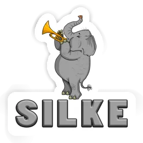 Sticker Trumpet Elephant Silke Image