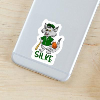 Baseball Cat Sticker Silke Image