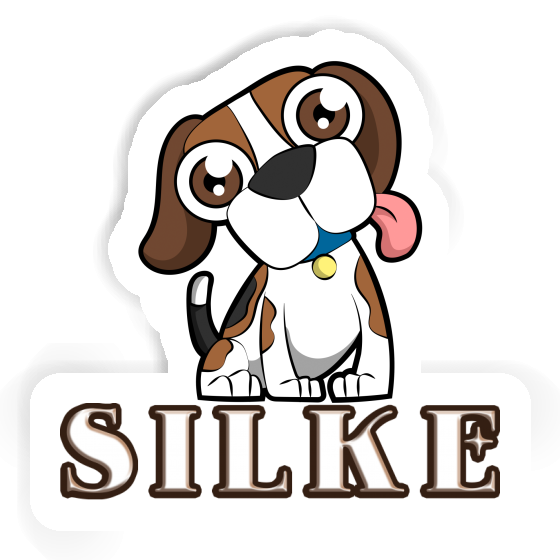 Silke Autocollant Beagle-Hund Gift package Image