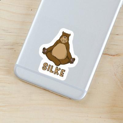 Yoga Bear Sticker Silke Notebook Image