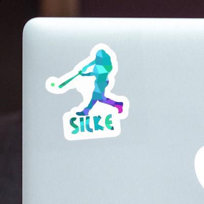 Baseball Player Sticker Silke Notebook Image