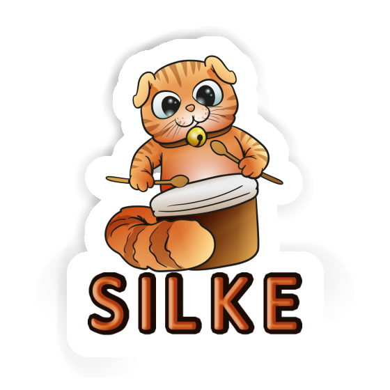 Drummer Cat Sticker Silke Gift package Image