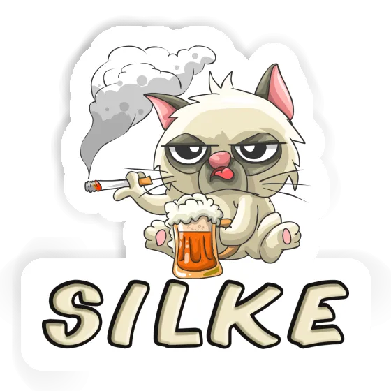 Sticker Silke Bad Cat Image