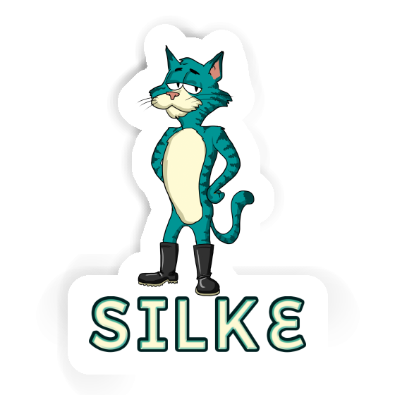 Silke Sticker Cat Laptop Image