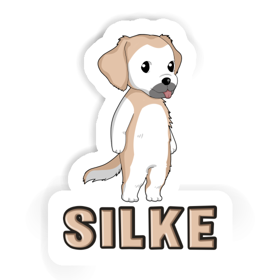 Sticker Golden Retriever Silke Laptop Image