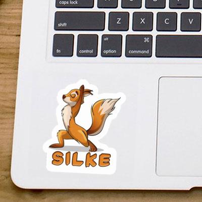 Silke Sticker Yoga Squirrel Image