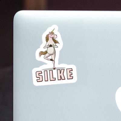 Silke Sticker Yoga Unicorn Laptop Image