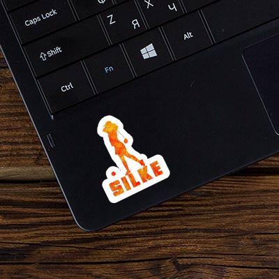 Silke Sticker Golfer Laptop Image