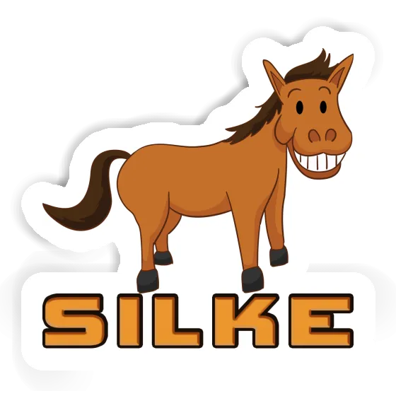 Grinning Horse Sticker Silke Image