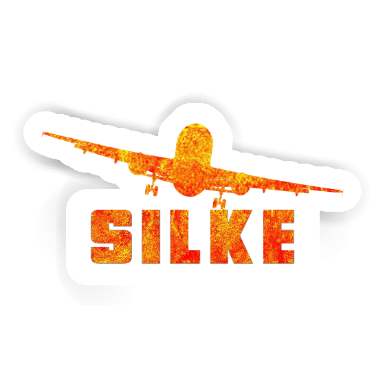 Silke Sticker Airplane Laptop Image