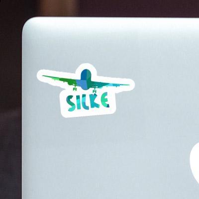 Silke Sticker Airplane Laptop Image