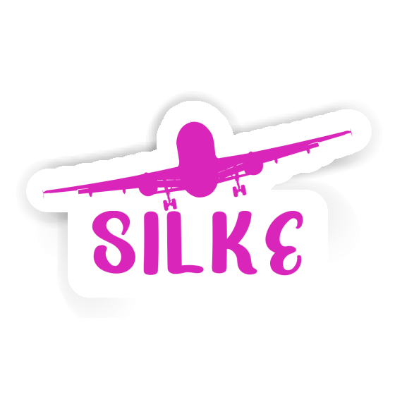 Silke Sticker Airplane Laptop Image