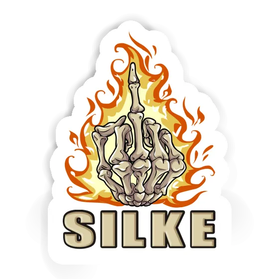 Sticker Middlefinger Silke Laptop Image