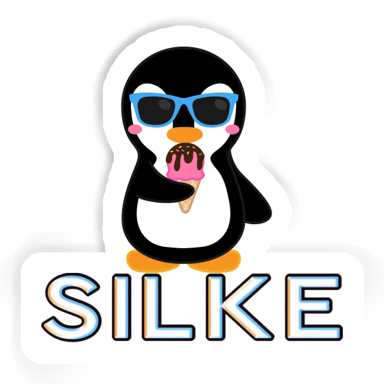 Silke Sticker Eis-Pinguin Notebook Image