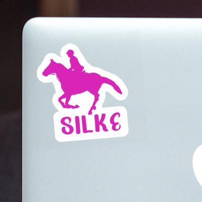 Sticker Horse Rider Silke Laptop Image