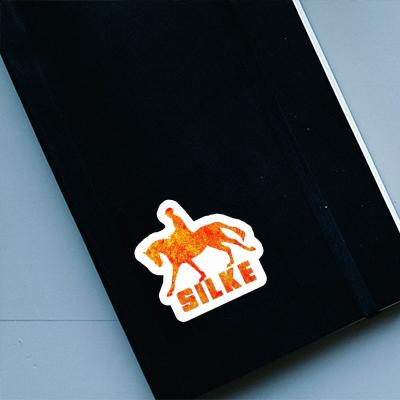 Horse Rider Sticker Silke Laptop Image