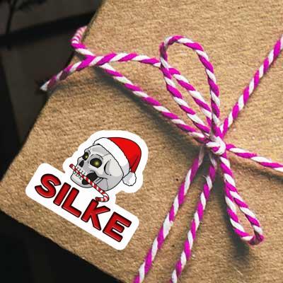 Sticker Silke Christmas Skull Image