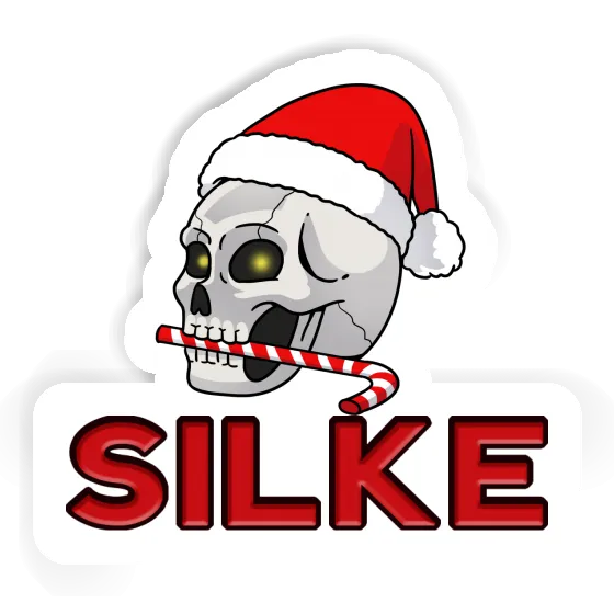 Sticker Silke Christmas Skull Notebook Image